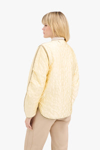 Satin Quilt Jacket - Ivory / Peat