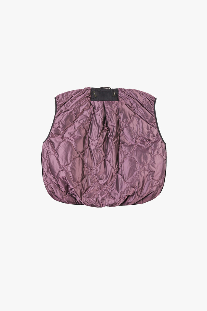 Parachute Quilt Vest - Dark Olive / Amethyst