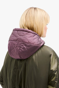 Elements Quilt Zip Hood - Granite / Amethyst