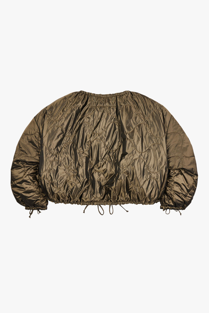 Parachute Quilt Bomber - Peat / Pale Yellow