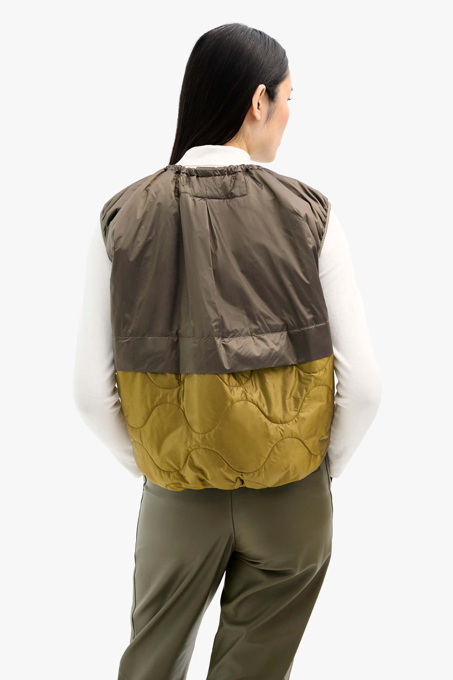 Parachute Quilt Vest - Peat / Pale Yellow