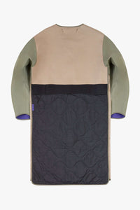 Bonded Patchwork Raincoat x Mickalene Thomas - Sage / Navy