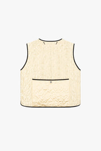 Utility Quilt Vest - Ivory / Amber