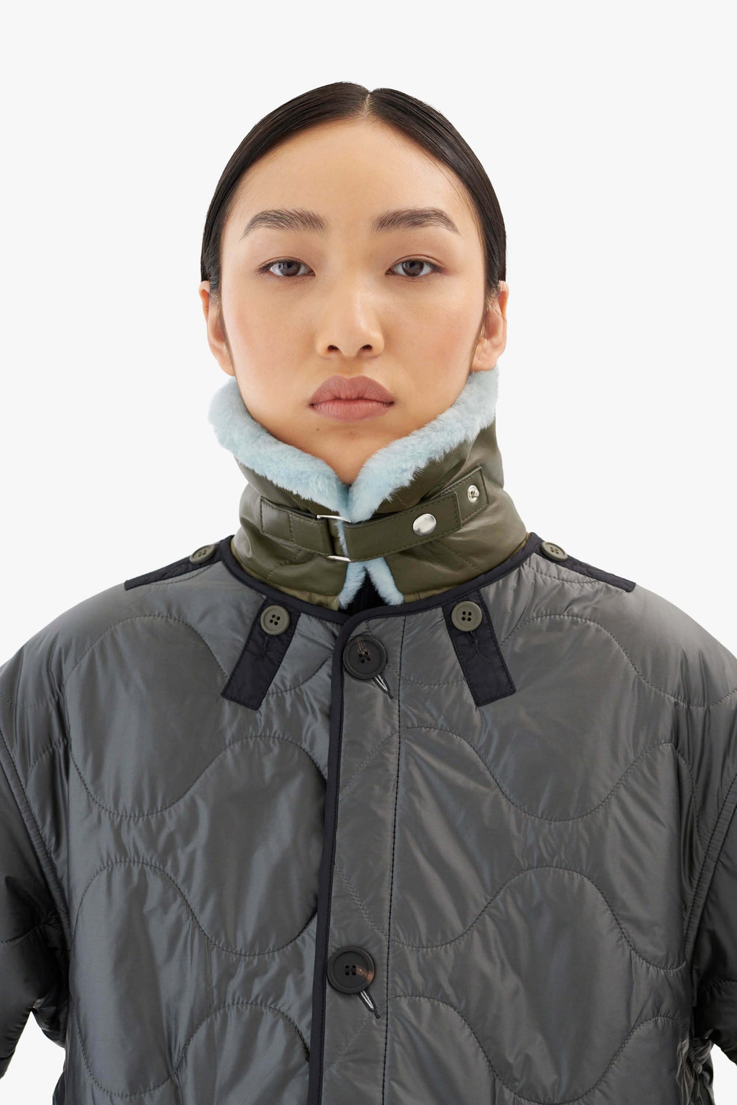 Aviator Collar - Sky Blue / Dark Olive