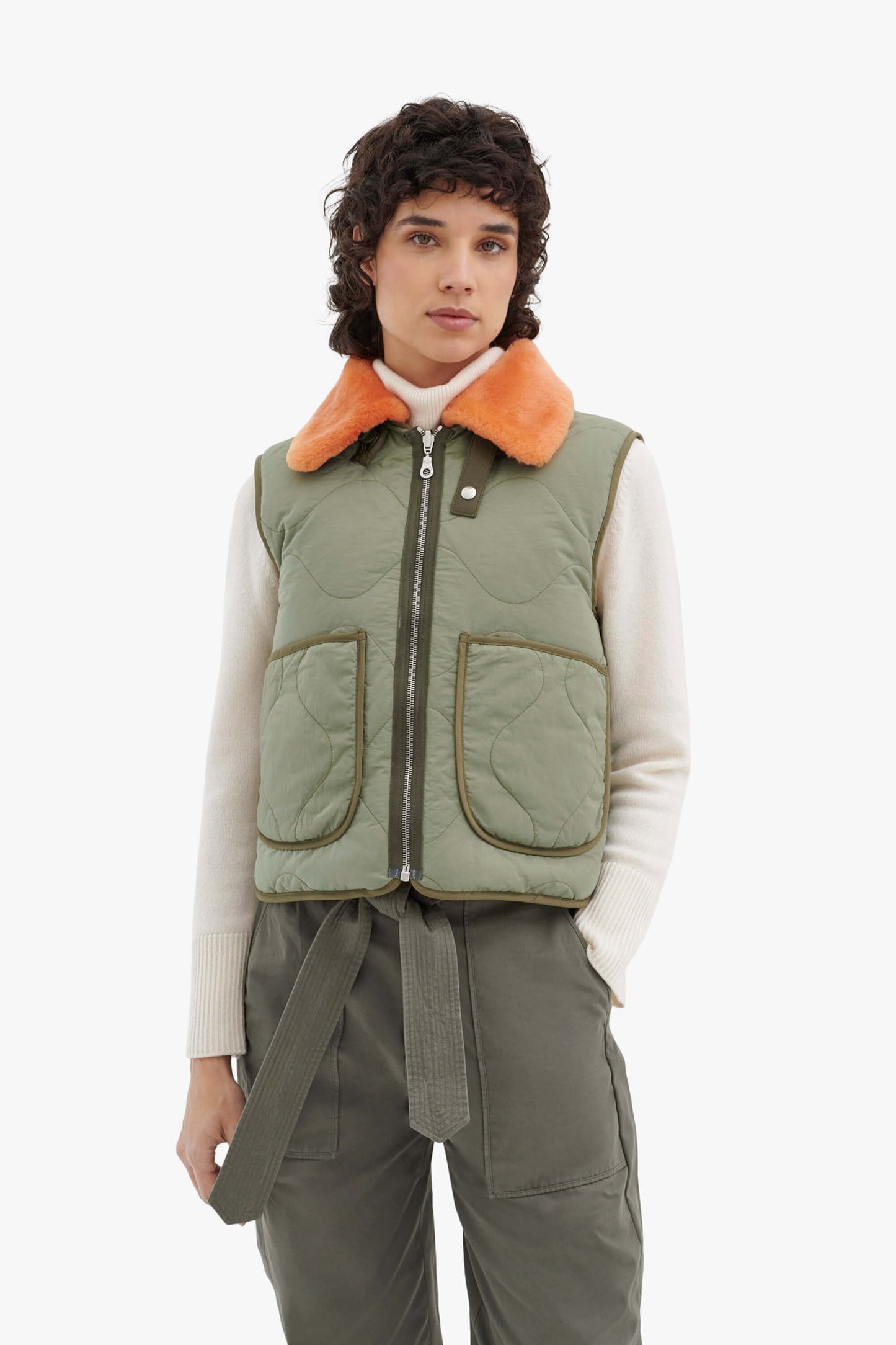 Aviator Down Vest - Moss/ Eucalyptus