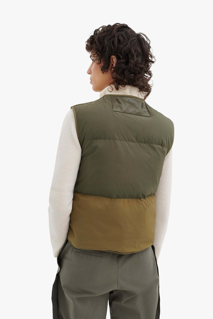 Aviator Down Vest - Sand / Burnt Orange