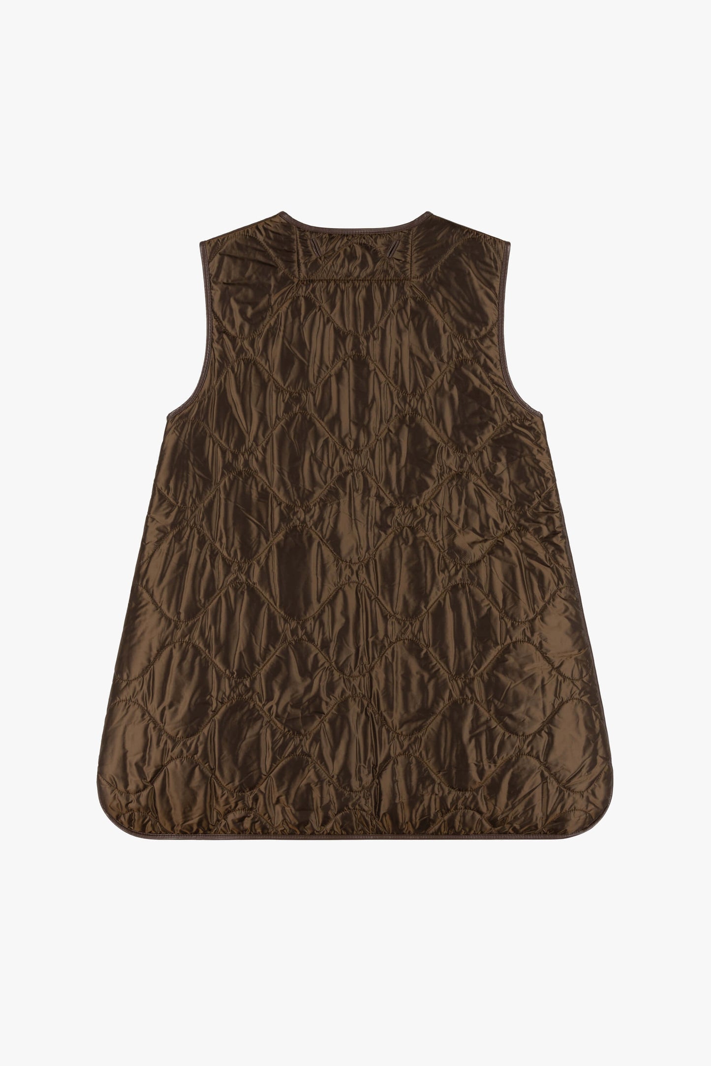 Aviator Shearling Quilt Vest - Bronze / Natural