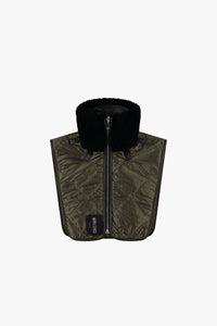 Aviator Zip Collar - Black / Dark Olive