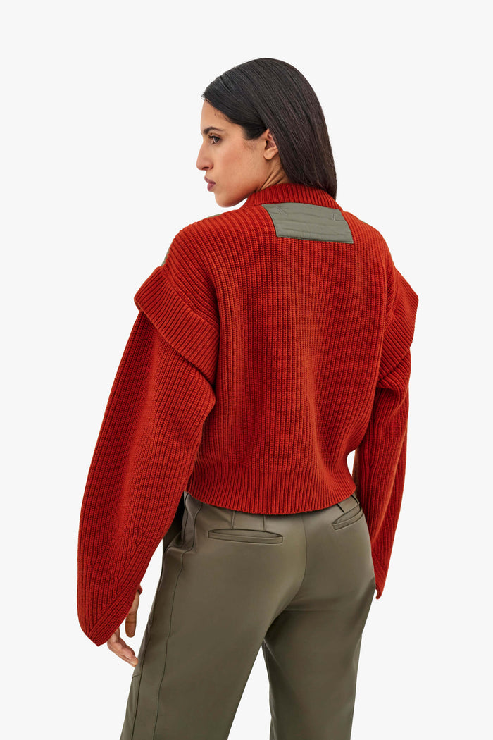 Cable Knit Crew Jumper - Amber