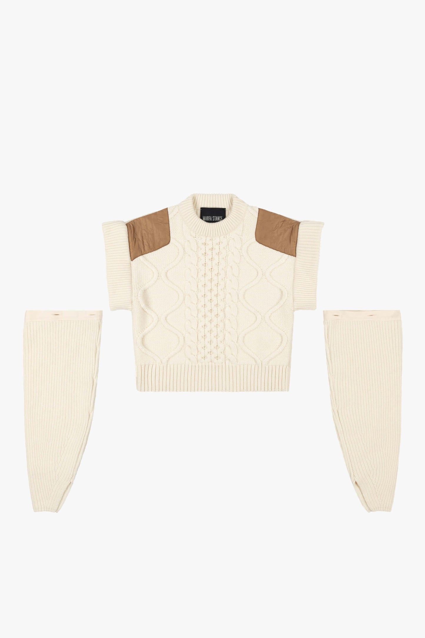 Cable Knit Crew Jumper - Ivory