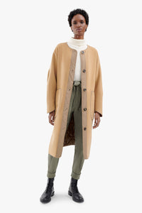 Cashmere Quilt Parka - Camel