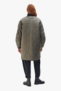 Colourblock Quilt Jacket - Black / Dark Olive