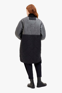 Colourblock Quilt Jacket - Anthracite / Slate