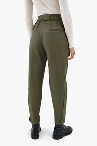 Leather Trousers - Olive