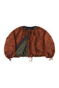 Parachute Quilt Bomber - Amber / Dark Olive