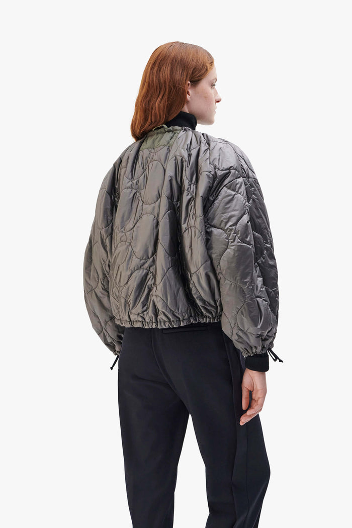 Parachute Quilt Bomber - Black / Granite