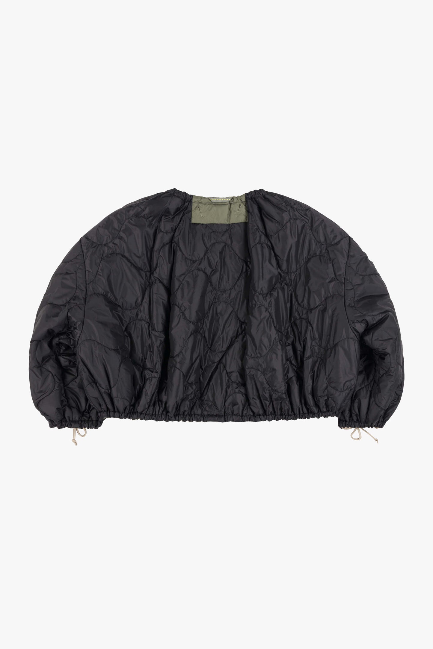 Parachute Quilt Bomber - Stone / Black