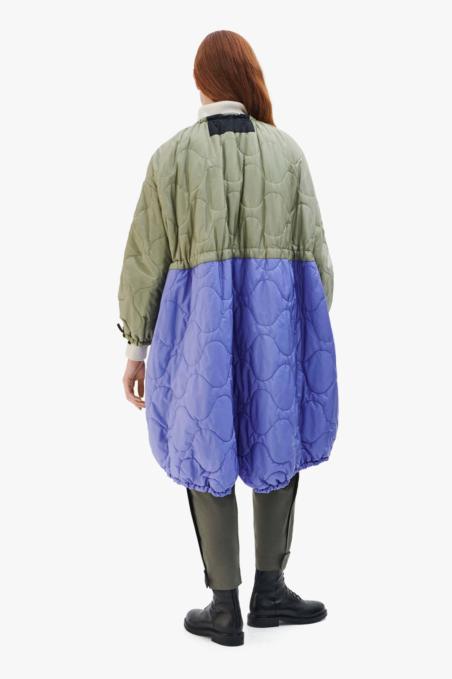 Parachute Quilt Parka - Pale Sage / Dark Olive