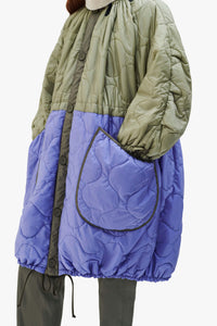 Parachute Quilt Parka - Pale Sage / Dark Olive