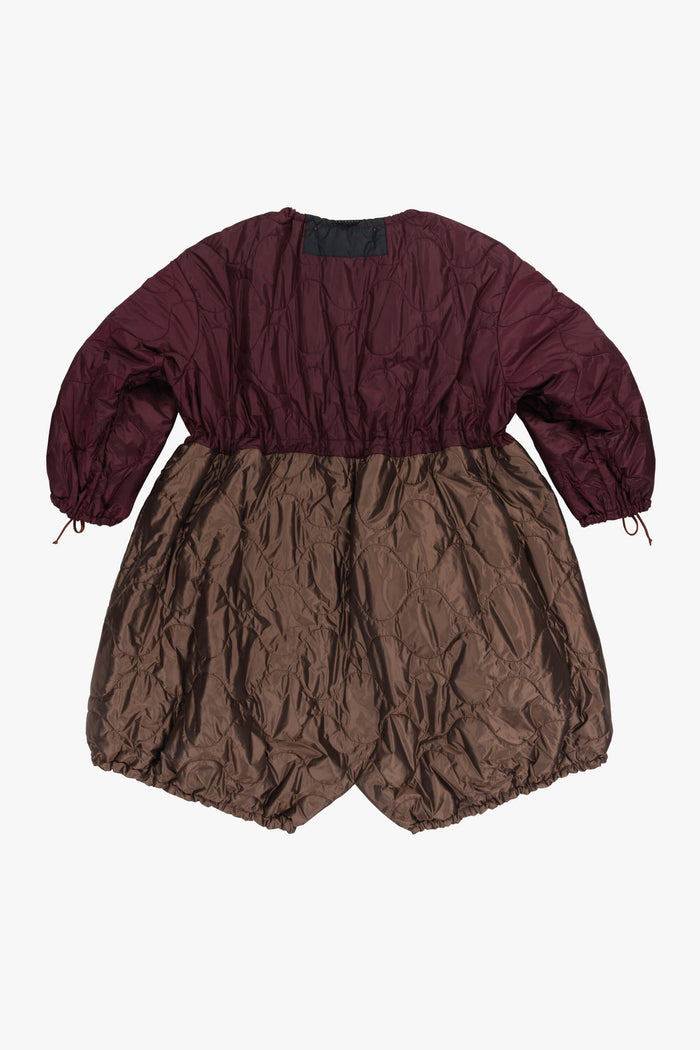 Parachute Quilt Parka - Wine / Amber