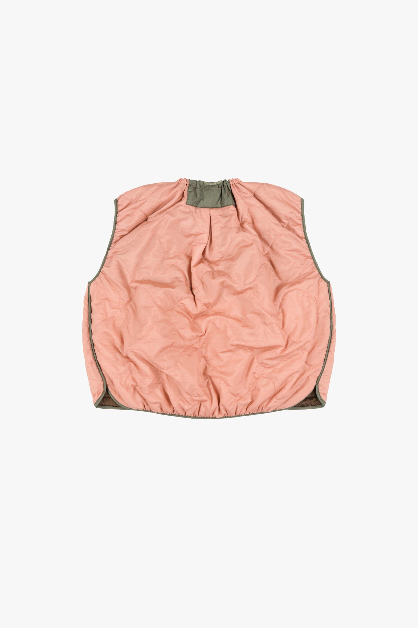 Parachute Quilt Vest - Bronze / Pale Pink