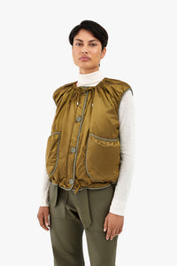 Parachute Quilt Vest - Antique Gold / Clementine