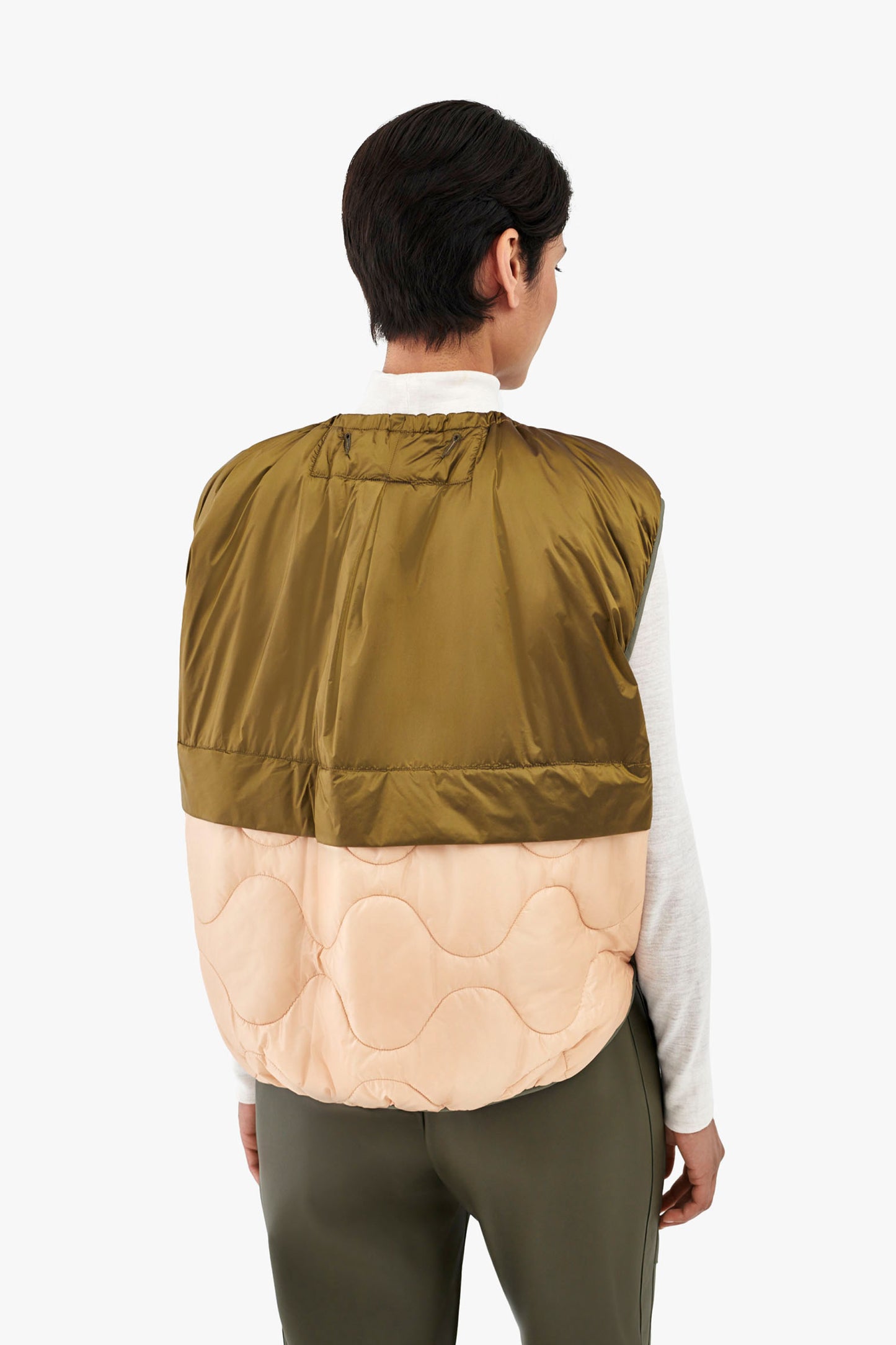 Parachute Quilt Vest - Antique Gold / Clementine