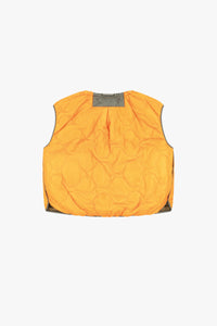 Parachute Quilt Vest - Antique Gold / Clementine