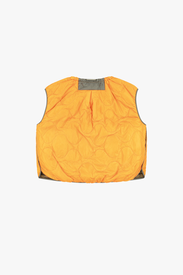 Parachute Quilt Vest - Antique Gold / Clementine