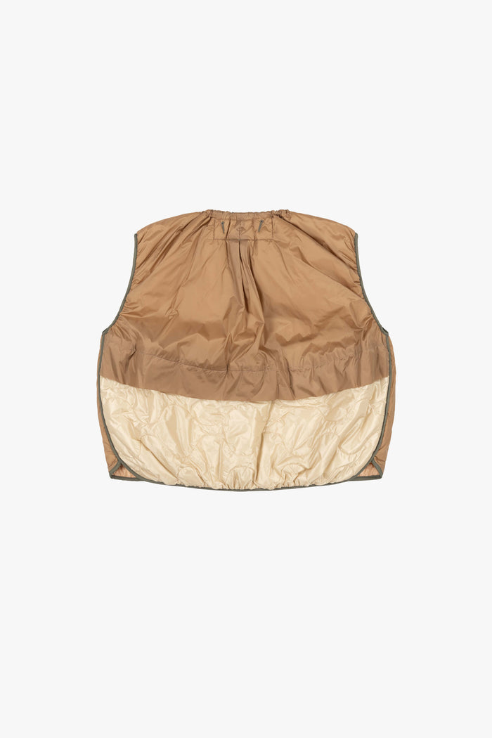 Parachute Quilt Vest - Mocha Brown / Soft Peach