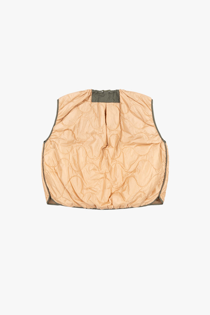 Parachute Quilt Vest - Mocha Brown / Soft Peach