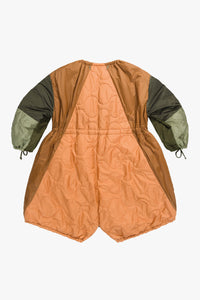 Patchwork Parachute Parka - Olive / Olive