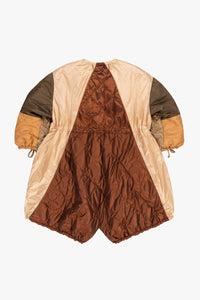 Patchwork Parachute Parka - Bronze / Mocha Brown