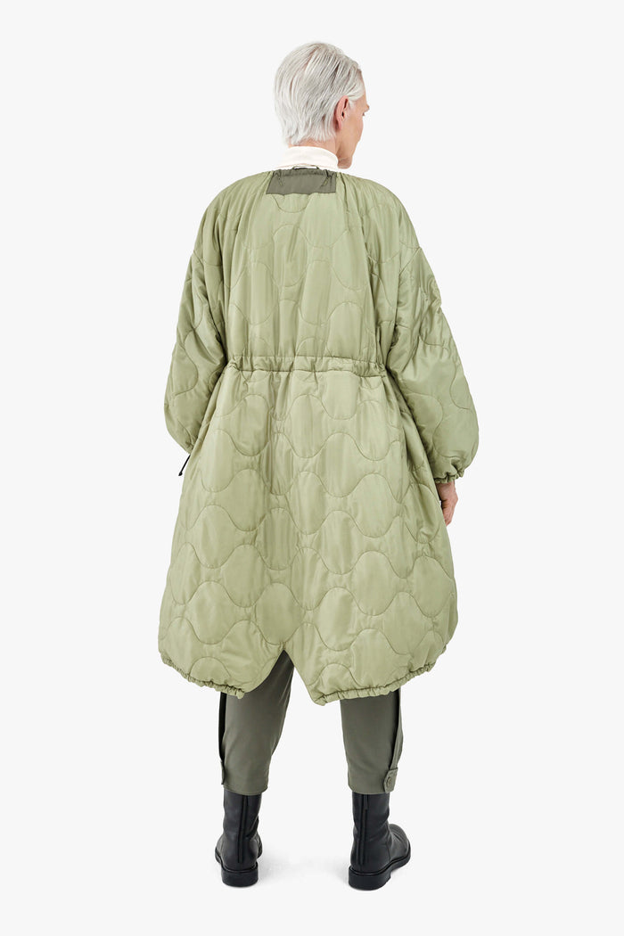 Patchwork Parachute Parka - Mineral Green & Chartreuse / Pale Sage