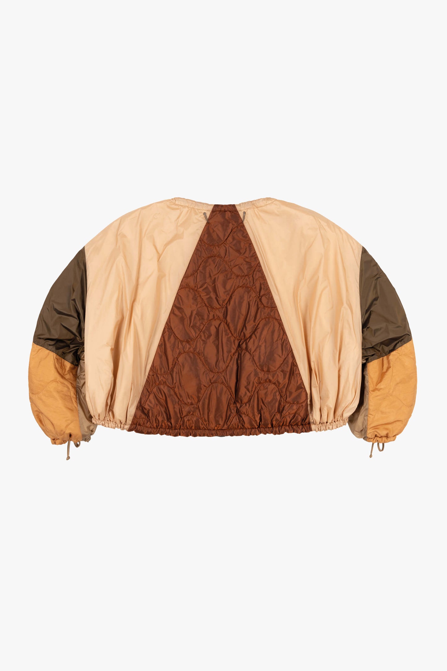 Patchwork Parachute Bomber - Mocha Brown / Oyster