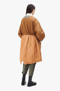 Patchwork Parachute Parka - Oak / Caramel