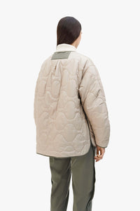 Patchwork Cropped Quilt Jacket - Pale Sage / Stone