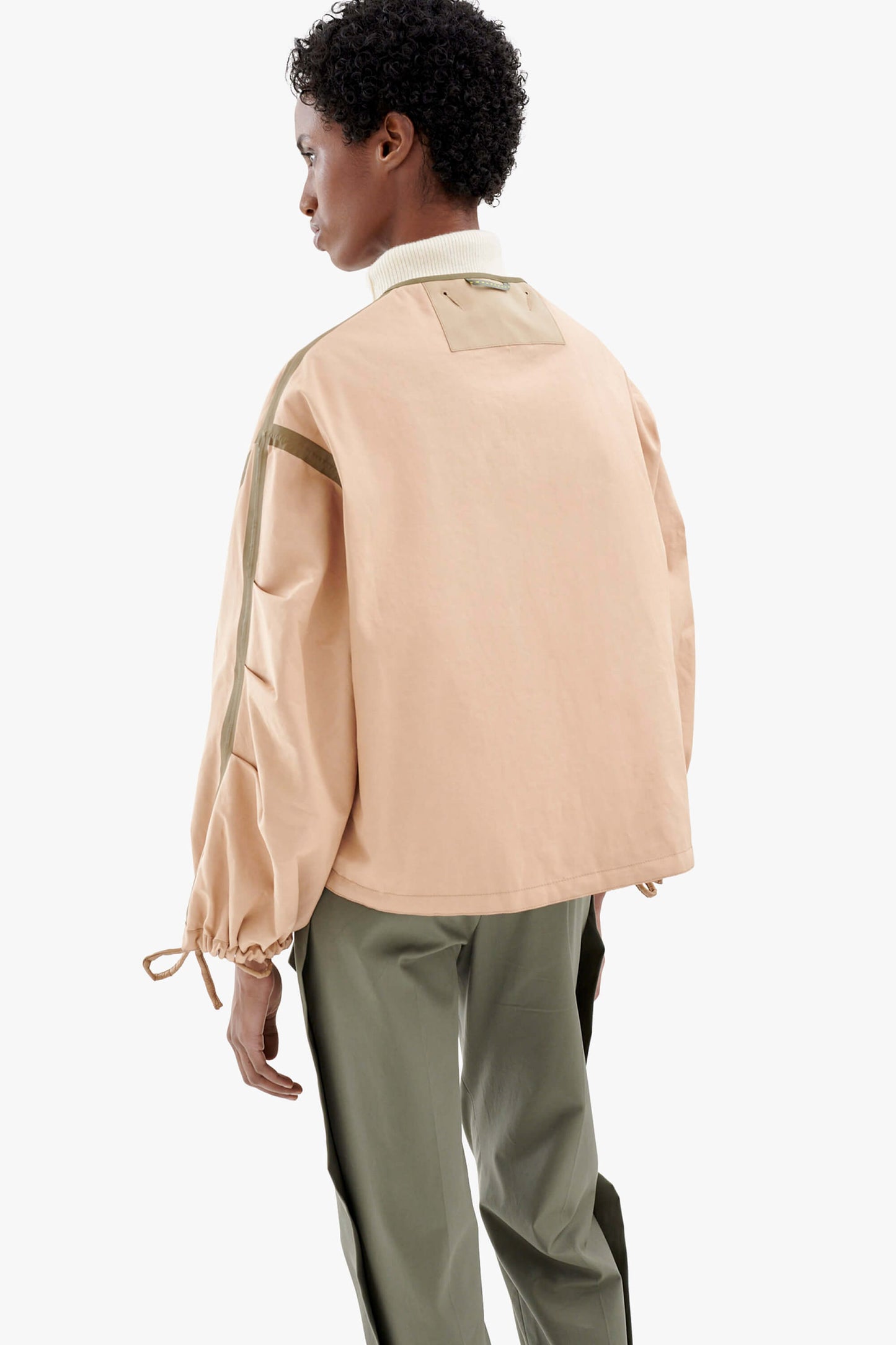 Bonded Rain Bomber - Mocha Brown / Soft Peach