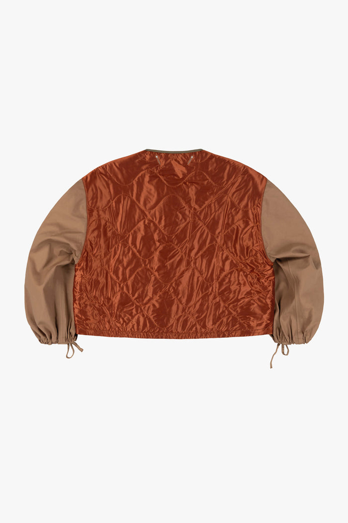 Bonded Rain Bomber - Mocha Brown / Soft Peach