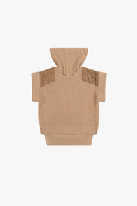 Convertible Rib Crew Jumper - Camel