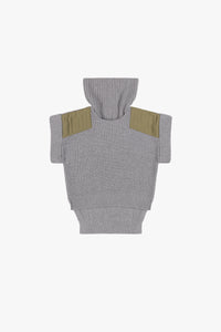 Convertible Rib Crew Jumper - Heather Grey