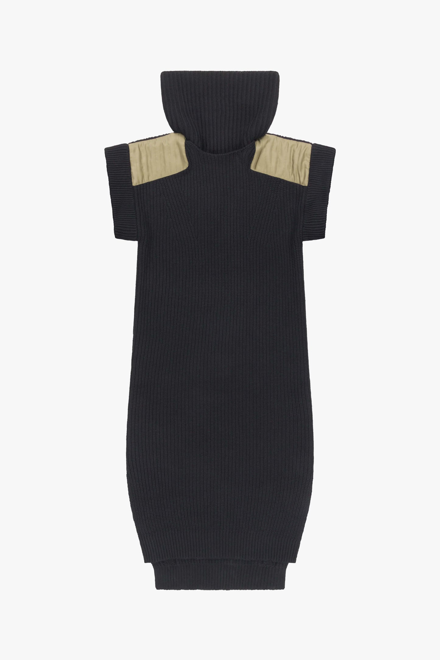 Convertible Rib Crew Dress - Jet Black