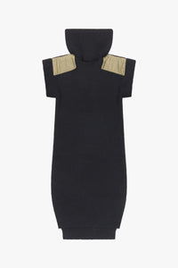 Convertible Rib Crew Dress - Jet Black