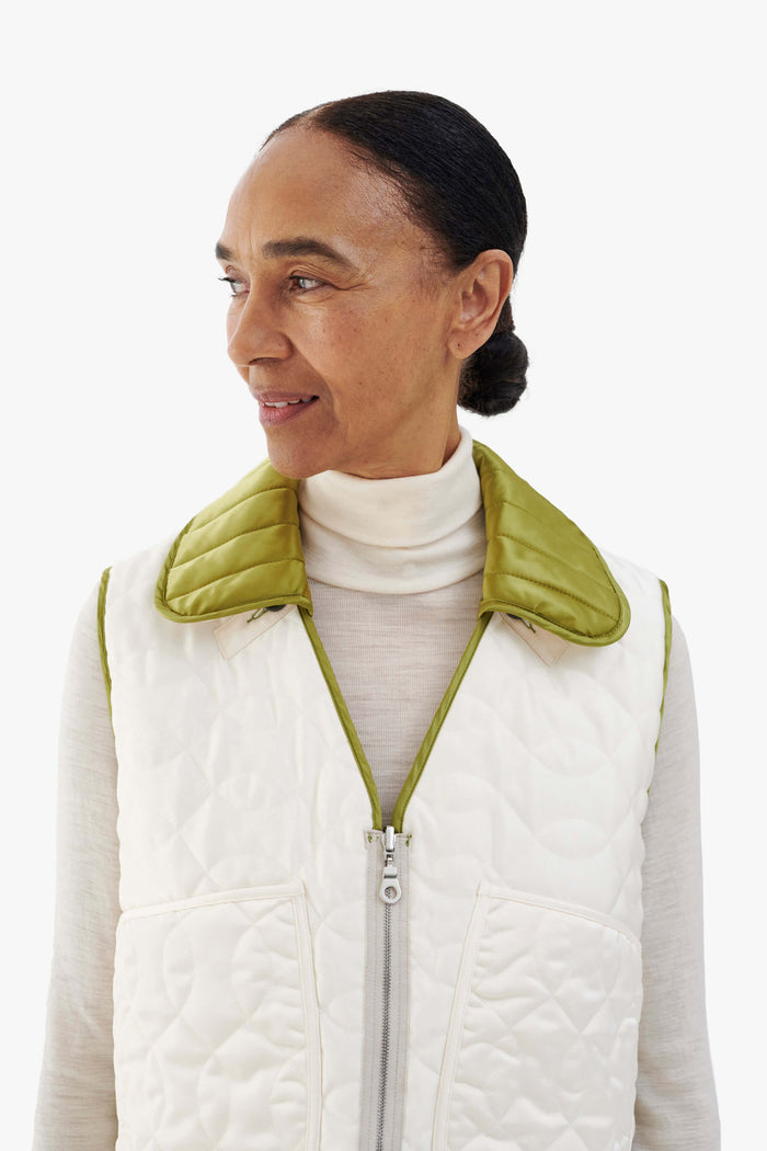 Satin Collar - Chartreuse / Ivory