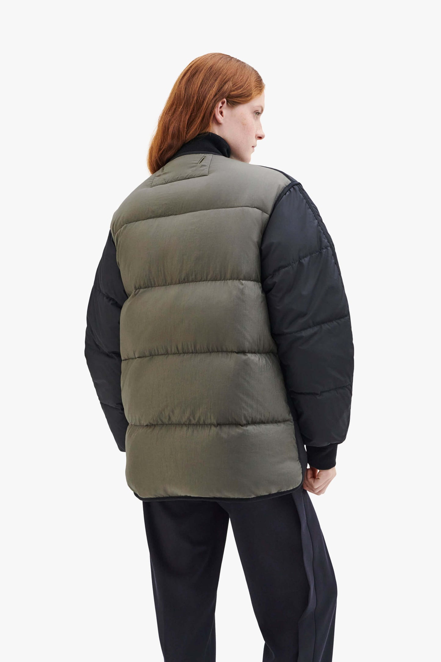 Shareable Down Jacket - Black / Dark Olive