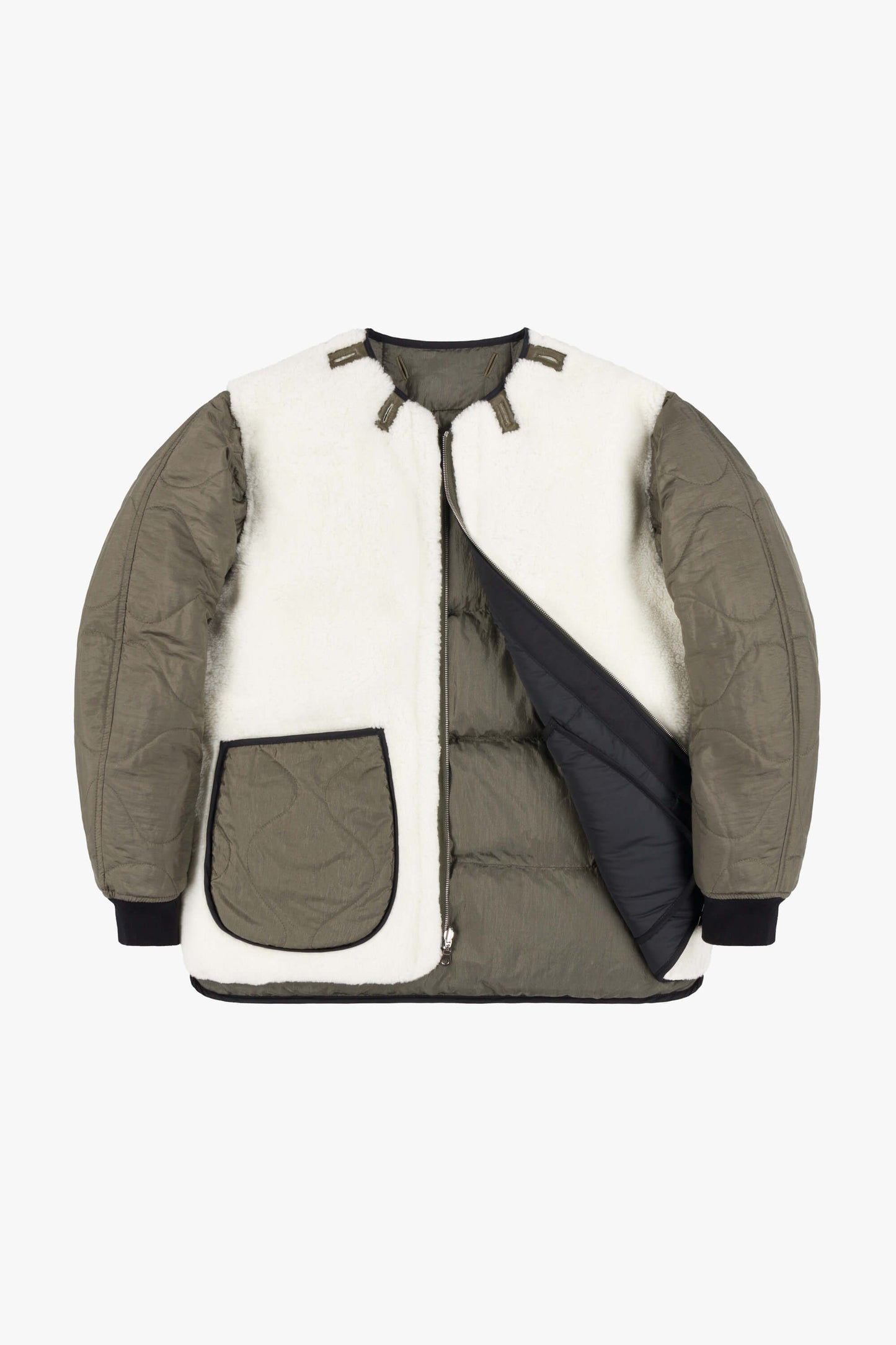 Shareable Down Jacket - Black / Dark Olive