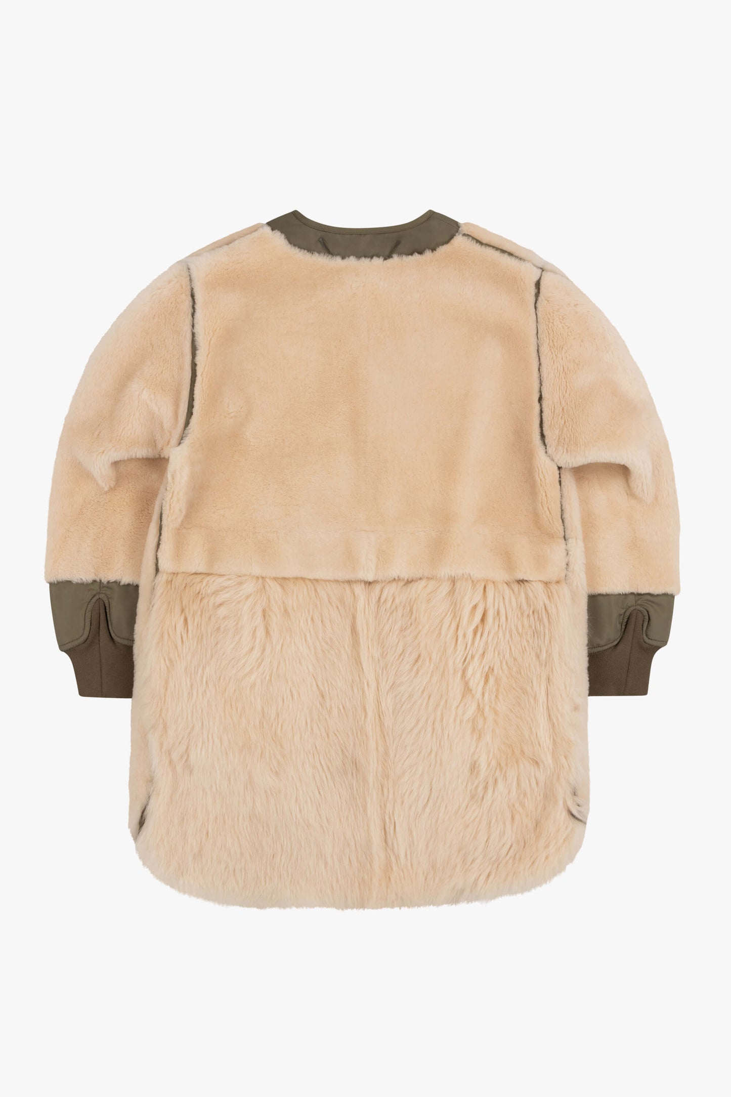 Shearling Coat - Blush / Dark Olive