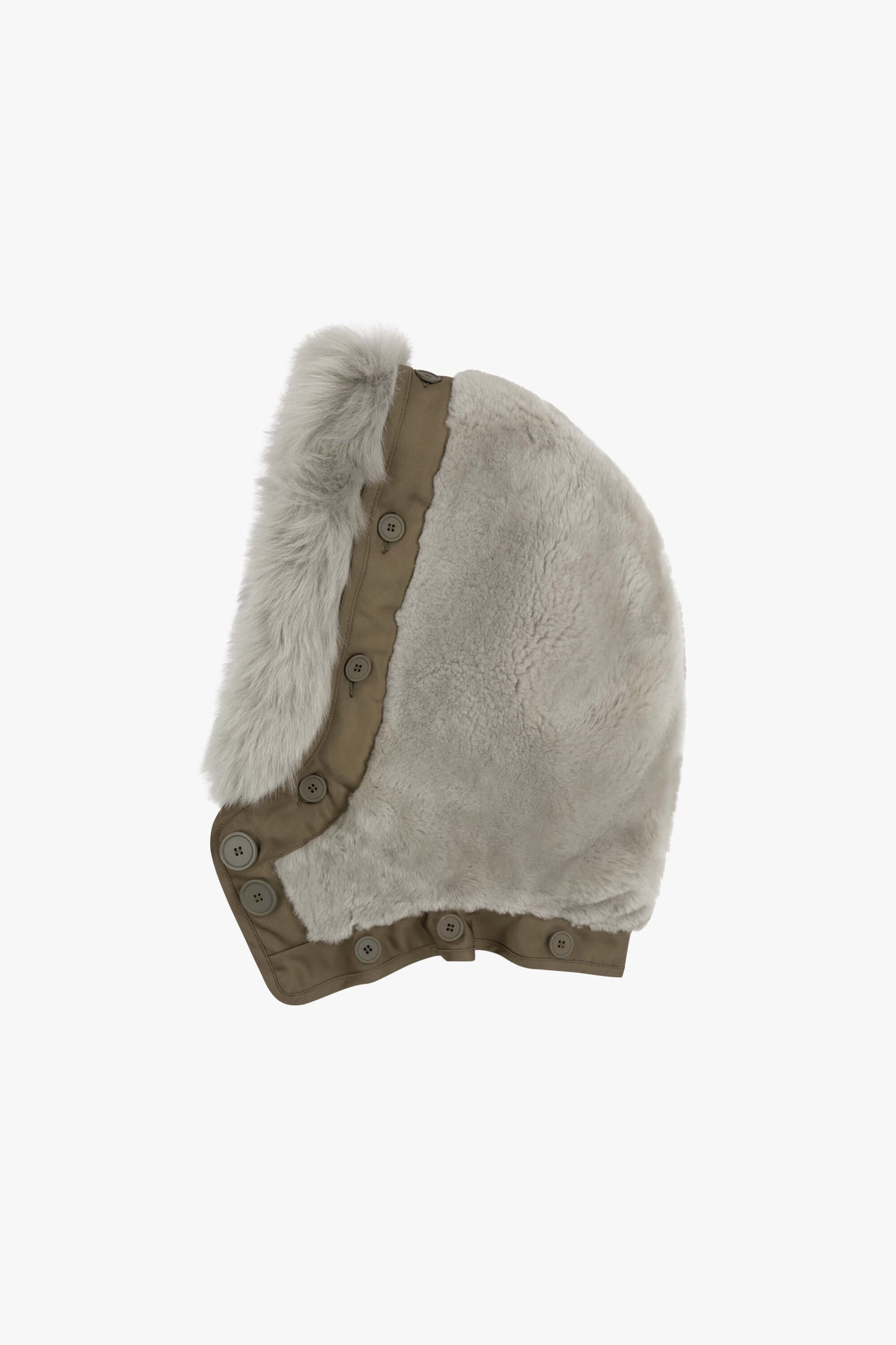 Shearling Leather Hood - Pale Jade / Jade