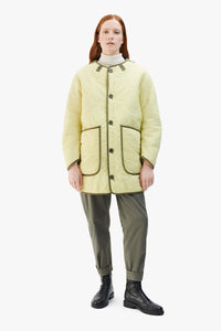 Shearling Quilt Jacket - Blush / Pale Yellow