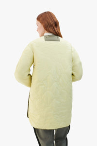 Shearling Quilt Jacket - Blush / Pale Yellow